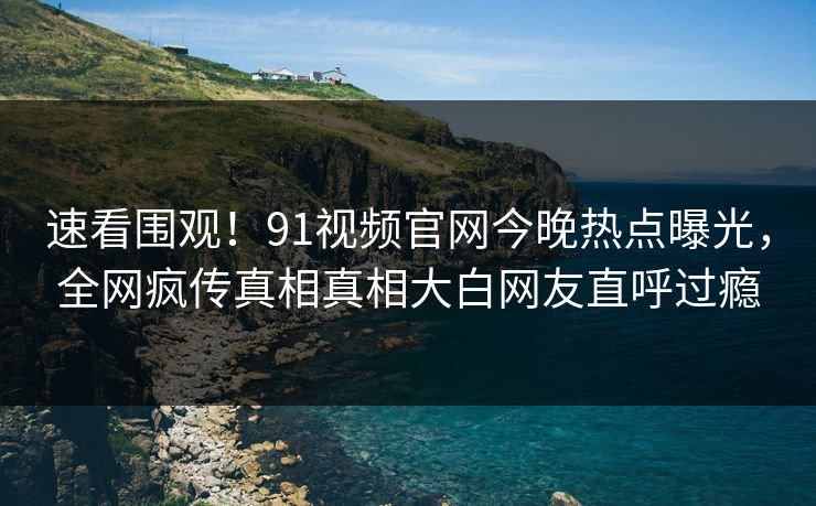 速看围观!91视频官网今晚热点曝光,全网疯传真相真相大白网友直呼过瘾