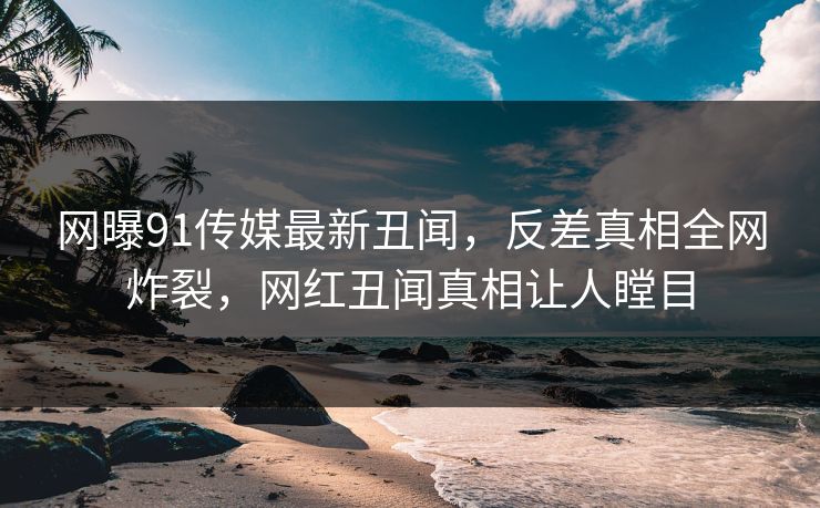 网曝91传媒最新丑闻，反差真相全网炸裂，网红丑闻真相让人瞠目