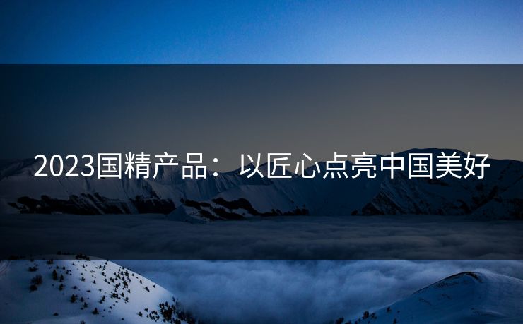 2023国精产品：以匠心点亮中国美好